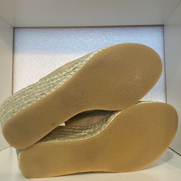 J Jill Womens Wedge Espadrille Slingback Open Toe Tan Sandals - Picture 9 of 10